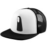 Adult Soft Trucker Hat with Black/White Mesh (POLYESTER, ADULT, UNISEX, ONE SIZE)