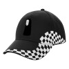 Adult Ultimate BLACK RACING Cap, (100% COTTON DRILL, ADULT, UNISEX, ONE SIZE)