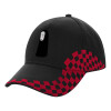 Adult Cap RACING Ultimate Black/Red, (100% COTTON DRILL, ADULT, UNISEX, ONE SIZE)