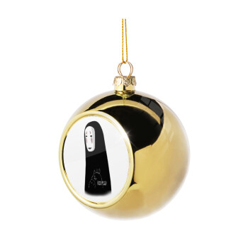 Spirited Away No Face, Golden Christmas tree ball ornament 8cm