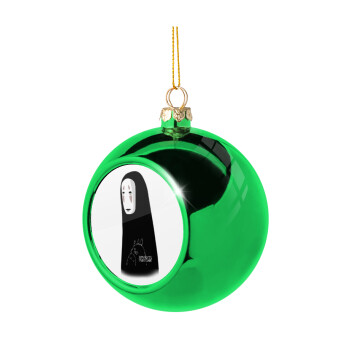 Spirited Away No Face, Χριστουγεννιάτικη μπάλα δένδρου Πράσινη 8cm