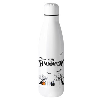 Happy Halloween cemetery, Metal mug thermos (Stainless steel), 500ml