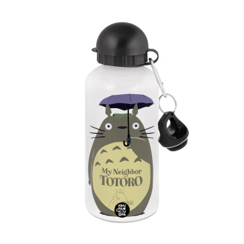 Totoro from My Neighbor Totoro, Metal water bottle, White, aluminum 500ml