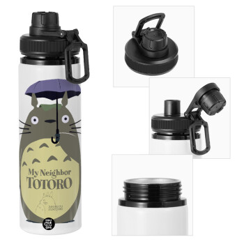 Totoro from My Neighbor Totoro, Metal water bottle with safety cap, aluminum 850ml