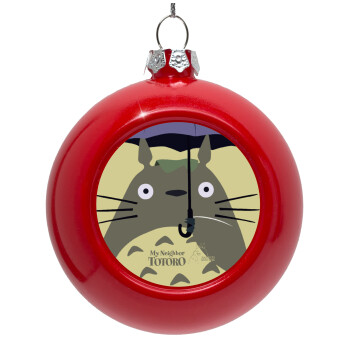 Totoro from My Neighbor Totoro, Red Christmas tree ornament bauble 8cm