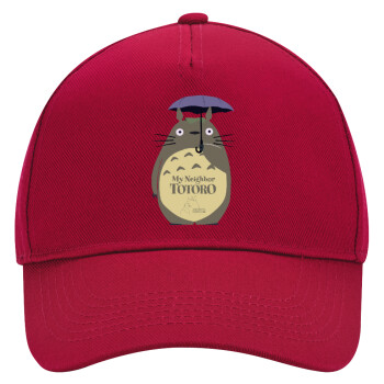 Totoro from My Neighbor Totoro, Adult Ultimate Hat RED, (100% COTTON DRILL, ADULT, UNISEX, ONE SIZE)