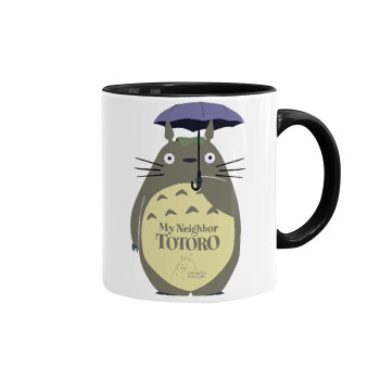 Totoro from My Neighbor Totoro, Mug colored black, ceramic, 330ml