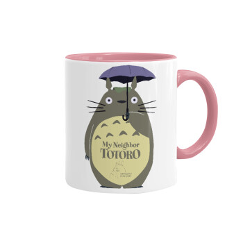 Totoro from My Neighbor Totoro, Mug colored pink, ceramic, 330ml