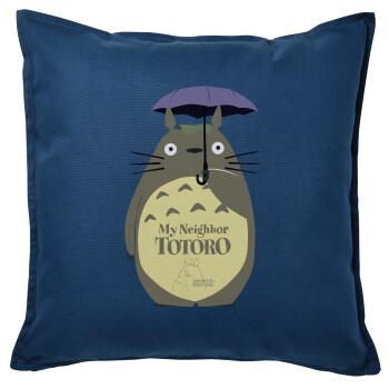 Totoro from My Neighbor Totoro, Sofa cushion Blue 50x50cm includes filling