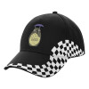 Adult Ultimate BLACK RACING Cap, (100% COTTON DRILL, ADULT, UNISEX, ONE SIZE)