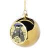 Golden Christmas tree ball ornament 8cm