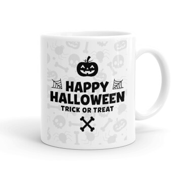 Happy Halloween pumpkin, Ceramic coffee mug, 330ml (1pcs)