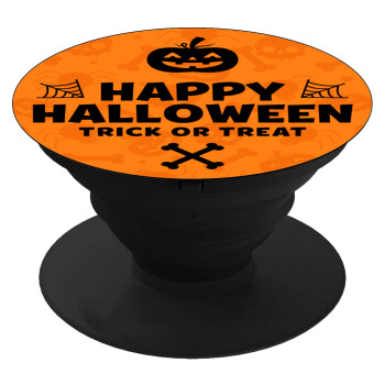 Happy Halloween pumpkin, Phone Holders Stand  Black Hand-held Mobile Phone Holder