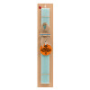 Easter Set, wooden keychain & aromatic flat Easter candle (30cm) (TURQUOISE)