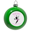 Green Christmas tree ornament bauble 8cm