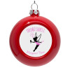 Red Christmas tree ornament bauble 8cm