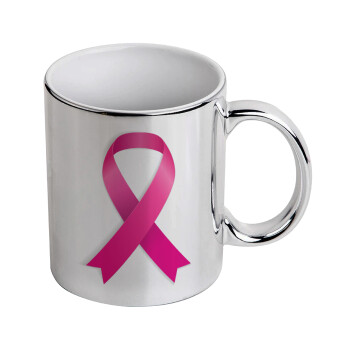 World cancer day, Mug ceramic, silver mirror, 330ml