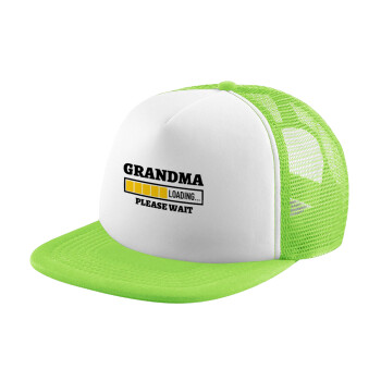 Grandma Loading, Child's Soft Trucker Hat with Green/White Mesh (POLYESTER, CHILDREN'S, ONE SIZE)