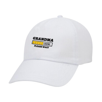 Grandma Loading, Καπέλο Ενηλίκων Baseball Λευκό 5-φύλλο (POLYESTER, ΕΝΗΛΙΚΩΝ, UNISEX, ONE SIZE)