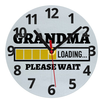 Grandma Loading, Ρολόι τοίχου γυάλινο (20cm)