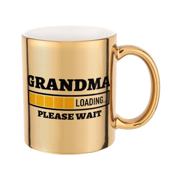 Grandma Loading, Κούπα κεραμική, χρυσή καθρέπτης, 330ml