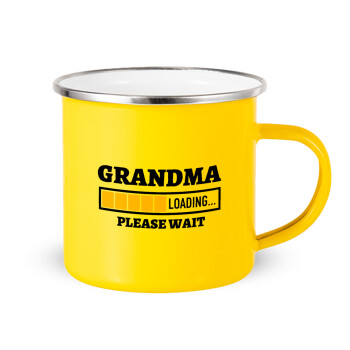 Grandma Loading, Yellow Enamel Metallic Cup 360ml