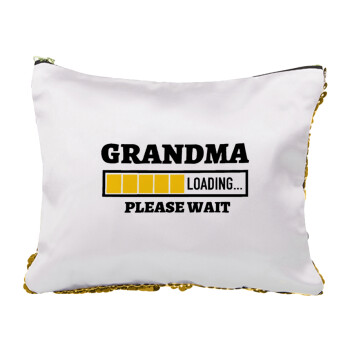 Grandma Loading, Sequin Gold Pouch Cosmetic Bag