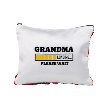 Grandma Loading, Red sequin cosmetic bag