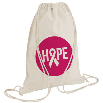 HOPE, Backpack bag GYMBAG natural (28x40cm)