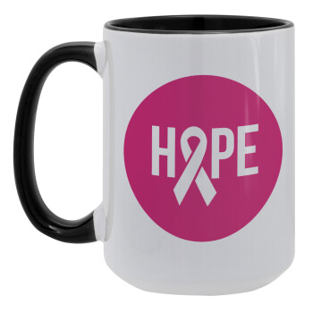 HOPE, Κούπα Mega 15oz, κεραμική Μαύρη, 450ml