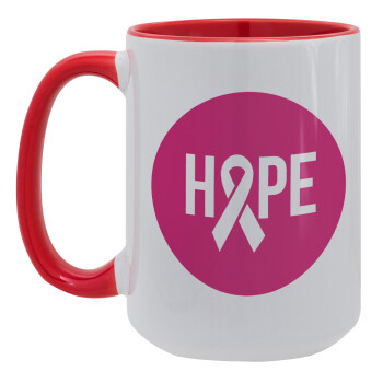 HOPE, Κούπα Mega 15oz, κεραμική Κόκκινη, 450ml