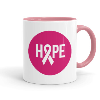 HOPE, Κούπα χρωματιστή ροζ, κεραμική, 330ml
