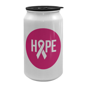 HOPE, Κούπα ταξιδιού μεταλλική με καπάκι (tin-can) 500ml