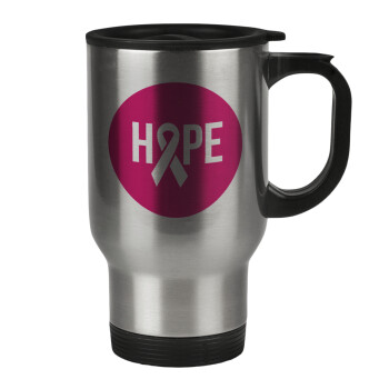 HOPE, Stainless steel travel mug with lid, double wall 450ml