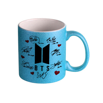 BTS signs, Κούπα Σιέλ Glitter που γυαλίζει, κεραμική, 330ml