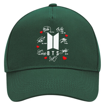 BTS signs, Adult Ultimate Hat GREEN, (100% COTTON DRILL, ADULT, UNISEX, ONE SIZE)