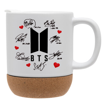 BTS signs, Ceramic coffee mug Cork (MAT), 330ml (1pcs)