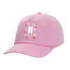 Casual children's baseball cap, 100% Cotton Twill, PINK (COTTON, CHILDREN'S, ONE SIZE)