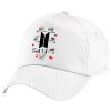 Children's Baseball Cap, 100% Cotton Twill, White (COTTON, CHILDREN'S, UNISEX, ONE SIZE)