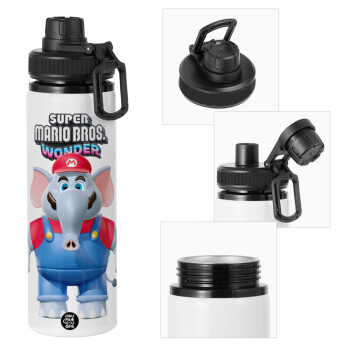 Super mario and Friends, Metal water bottle with safety cap, aluminum 850ml