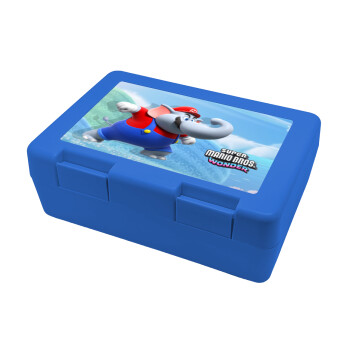 Super mario wonder, Children's cookie container BLUE 185x128x65mm (BPA free plastic)