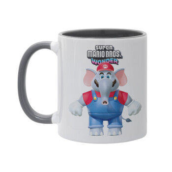Super mario and Friends, Mug colored grey, ceramic, 330ml