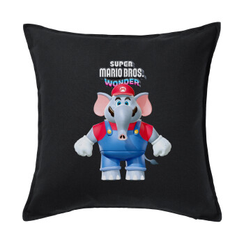 Super mario and Friends, Sofa cushion black 50x50cm includes filling