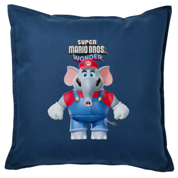 Super mario and Friends, Sofa cushion Blue 50x50cm includes filling