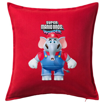 Super mario wonder, Sofa cushion RED 50x50cm includes filling