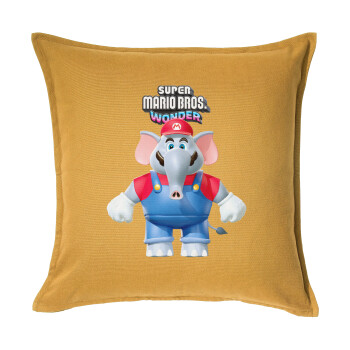 Super mario and Friends, Sofa cushion YELLOW 50x50cm includes filling