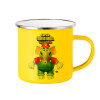 Yellow Enamel Metallic Cup 360ml