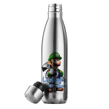 Luigi's Mansion, Μεταλλικό παγούρι θερμός Inox (Stainless steel), διπλού τοιχώματος, 500ml