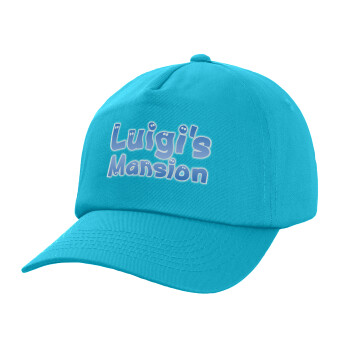Luigi's Mansion, Καπέλο Ενηλίκων Baseball, 100% Βαμβακερό,  Γαλάζιο (ΒΑΜΒΑΚΕΡΟ, ΕΝΗΛΙΚΩΝ, UNISEX, ONE SIZE)