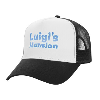 Luigi's Mansion, Καπέλο Ενηλίκων Structured Trucker, με Δίχτυ, ΛΕΥΚΟ/ΜΑΥΡΟ (100% ΒΑΜΒΑΚΕΡΟ, ΕΝΗΛΙΚΩΝ, UNISEX, ONE SIZE)